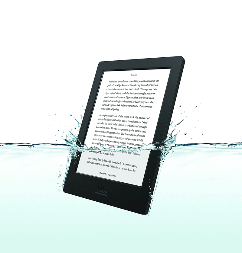 Kobo Aura H20 liseuse résistance à l'eau