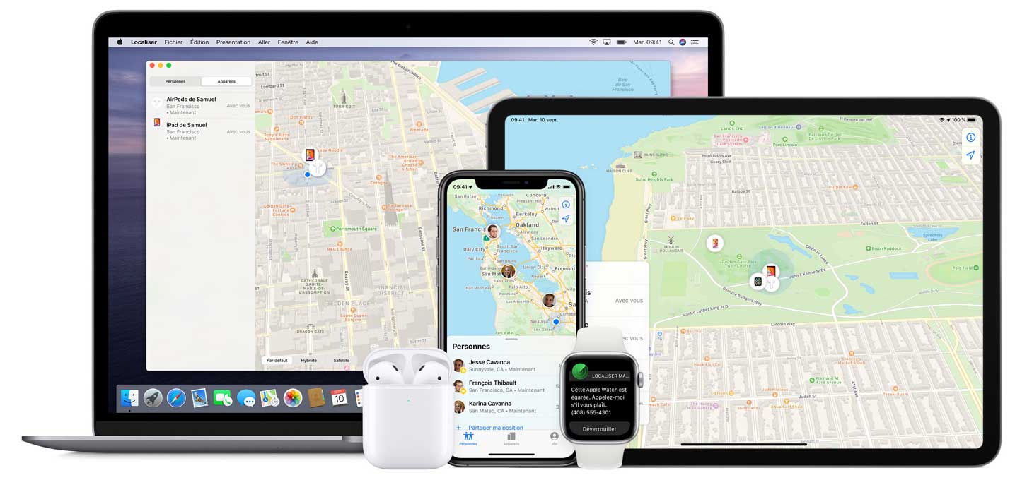 comment retrouver iphone ipad apple watch airpods perdus