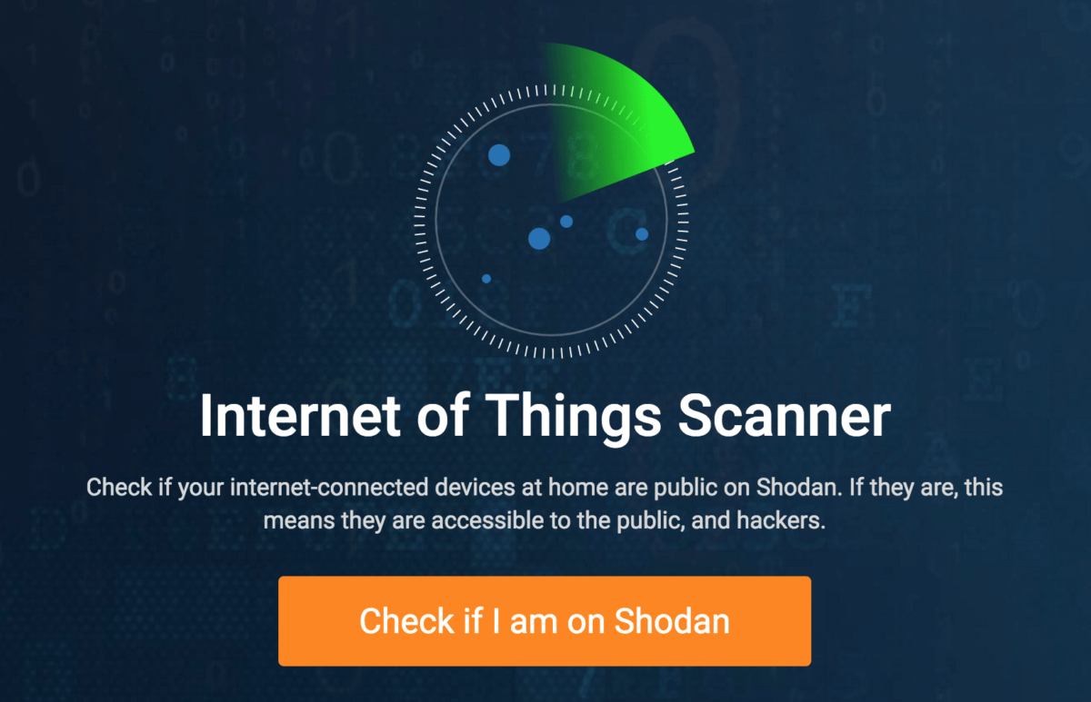 shodan internet of things scanner