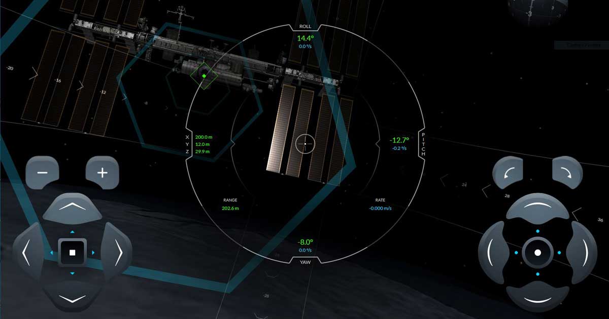 Simulateur amarrage SpaceX Station Spatiale Internationale