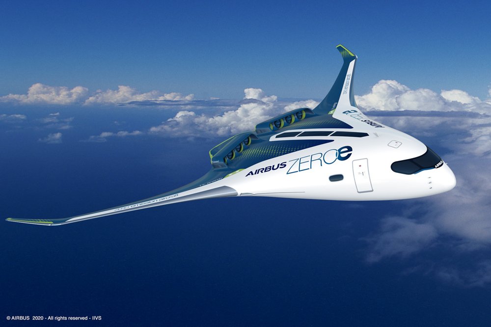 Airbus hydrogène avion zeroe blended body concept